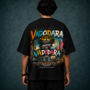 VastraVista Rooted Series | Vadodara – 240 GSM French Terry Oversized T-Shirt