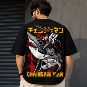 Chainsaw Man Graphic Oversized T-Shirt | Premium Heavy French Terry Cotton
