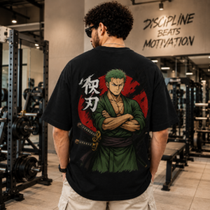 Samurai Anime Oversized T-Shirt | 240 GSM French Terry | VastraVista Signature